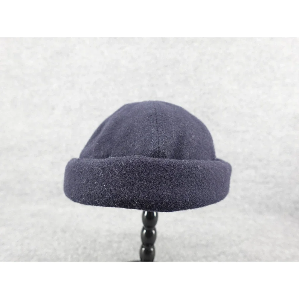 DPC 1921‎ Docker Hat Mens L/XL Navy Blue Brimless Wool Blend Skull Cap